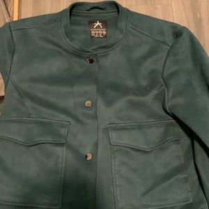 Crop faux Suede jacket